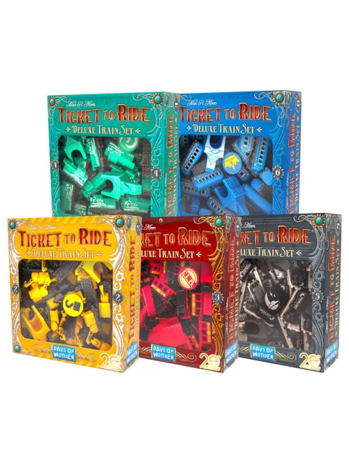 Les Aventuriers du Rail : Deluxe train set - 5 couleurs disponibles - Accessoires Jeux de société - Ludum.fr