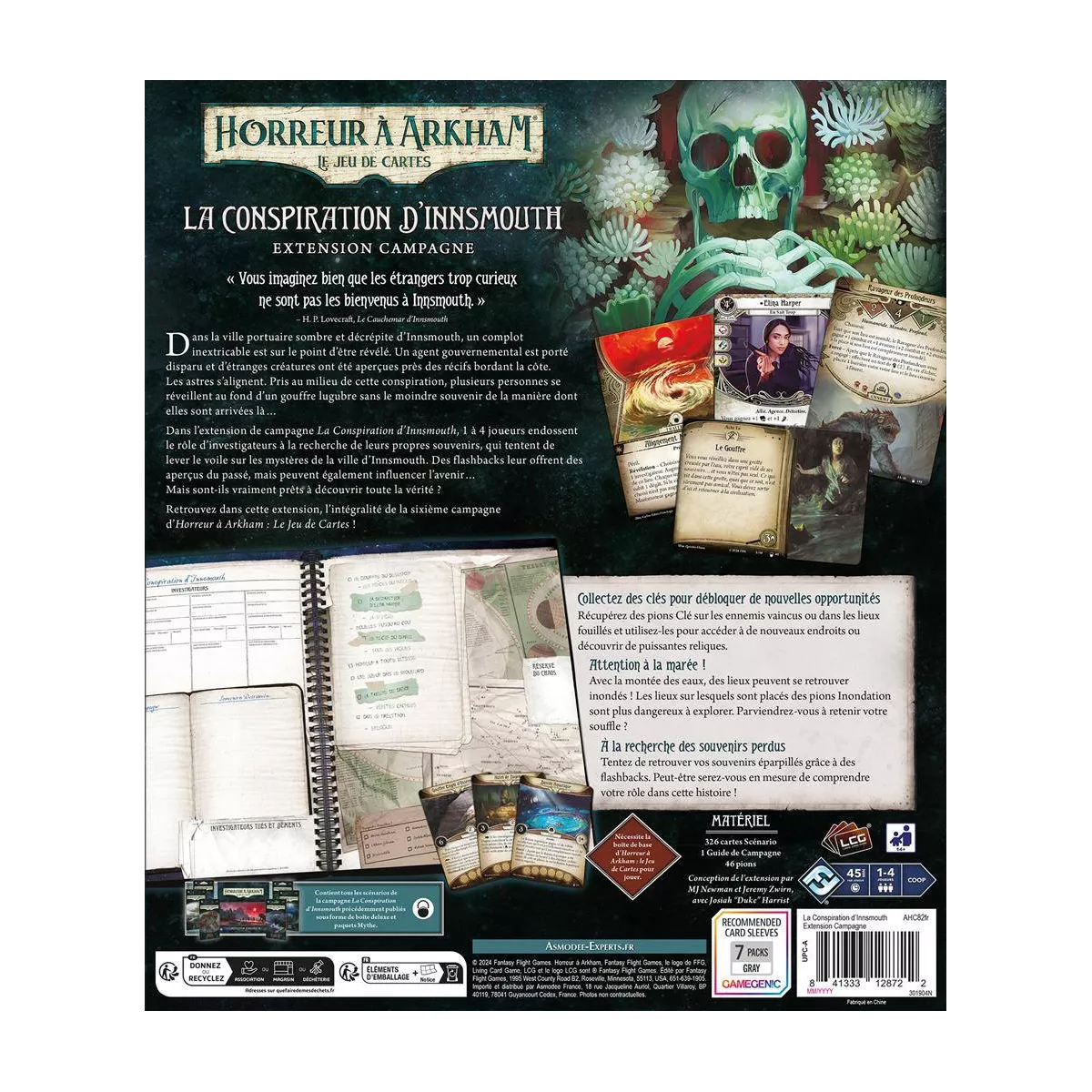 Horreur à Arkham JCE : La Conspiration d’Innsmouth - Extension Campagne - Ludum.fr