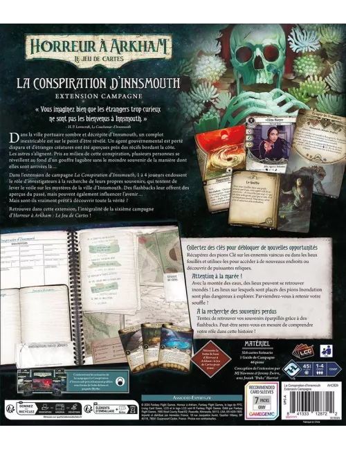 Horreur à Arkham JCE : La Conspiration d’Innsmouth - Extension Campagne - Ludum.fr