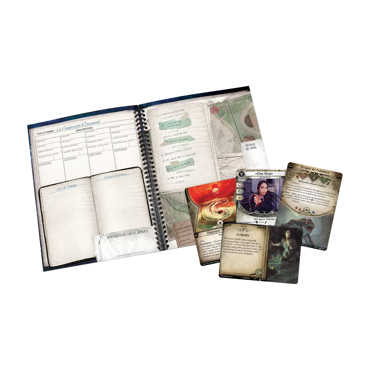 Horreur à Arkham JCE : La Conspiration d’Innsmouth - Extension Campagne - Ludum.fr
