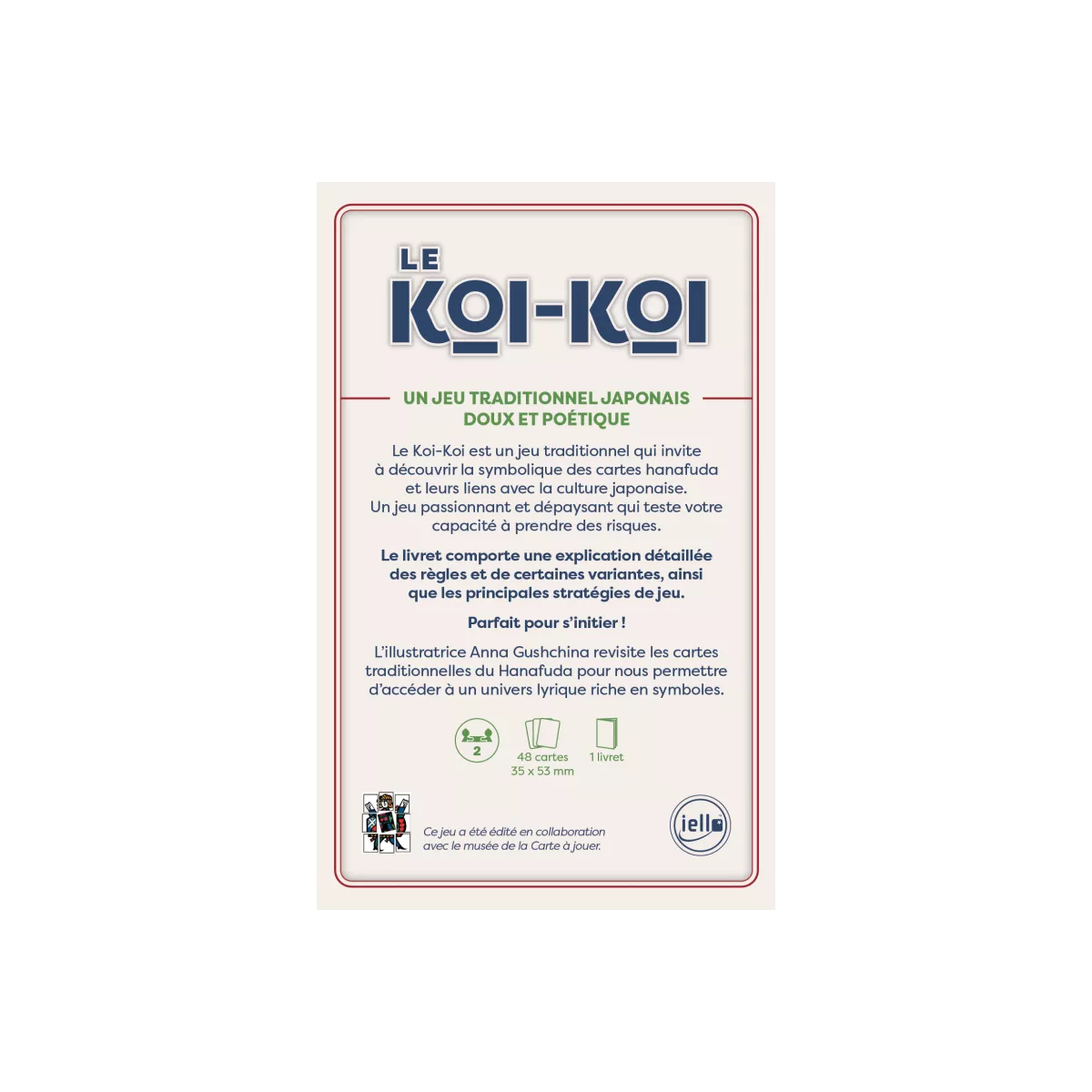 koï-koï : anna gushchina - cartes traditionnelles iello cartes à jouer