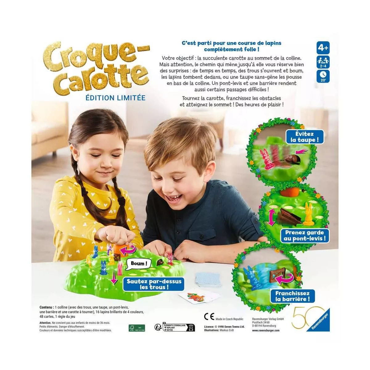 Jeu Ravensburger Croque Carotte + 7 Familles - Version 2 En 1, Pour 2 à 4 Joueurs, Dès 4 Ans - 7