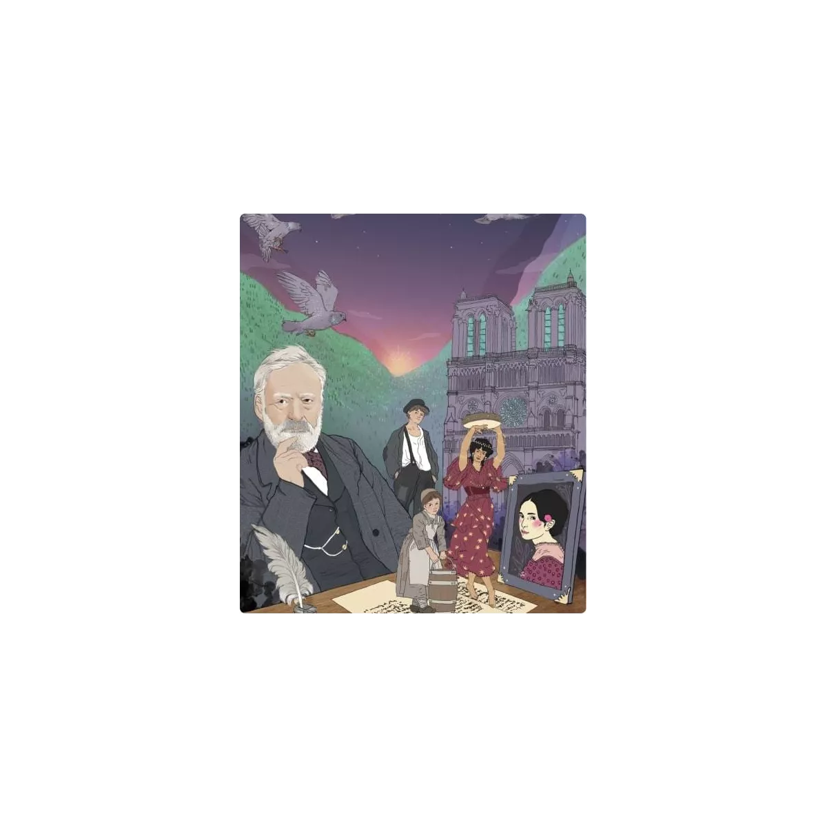 puzzle la galerie des légendes : victor hugo - 1000 pièces exemple 2