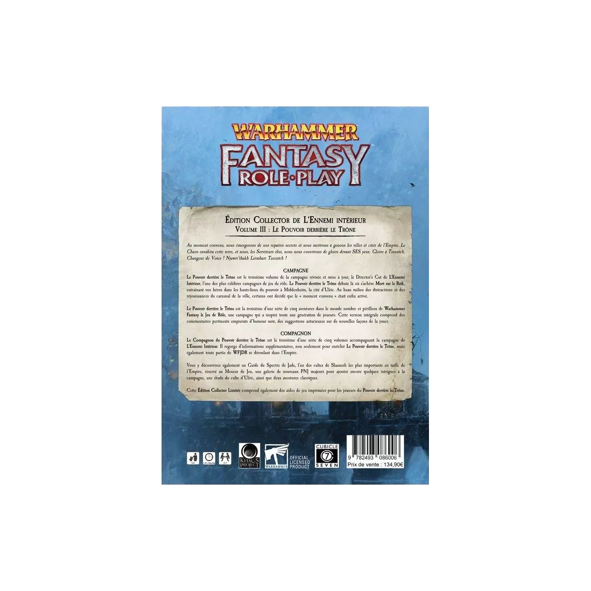 warhammer fantasy 4 - le pouvoir derrière le trône - collector plateau