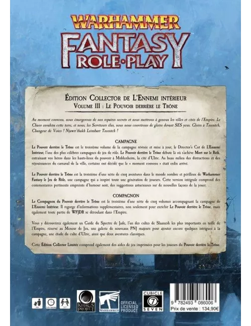 warhammer fantasy 4 - le pouvoir derrière le trône - collector plateau