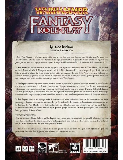 warhammer fantasy 4 - le zoo impérial d'altdorf collector plateau