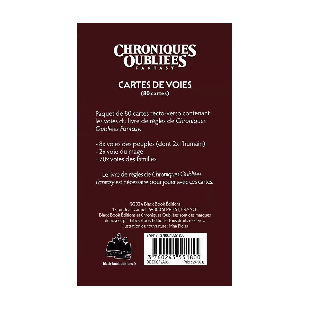 chroniques oubliées fantasy 2ème édition : cartes de voies exemple 1