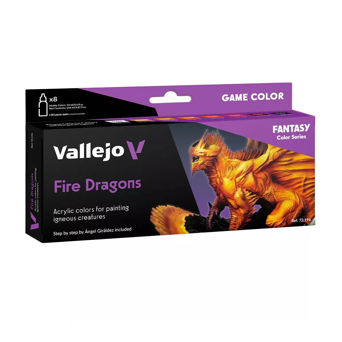 Fantasy Color Series 8 Fire Dragons - Peinture