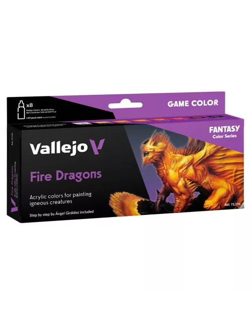 Fantasy Color Series 8 Fire Dragons - Peinture