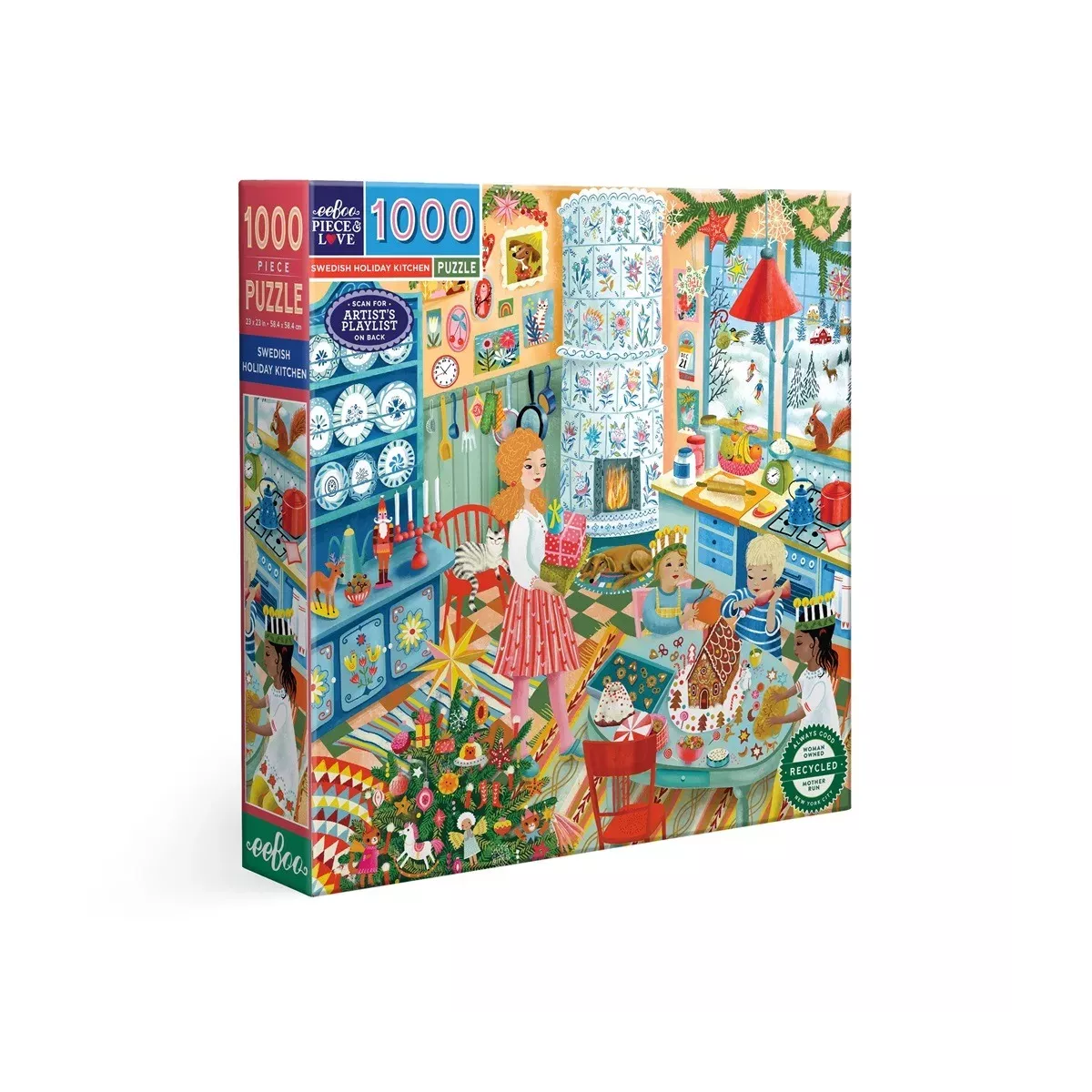 Puzzle Swedish Holiday Kitchen - 1000 pièces - Eeboo - Ludum.fr