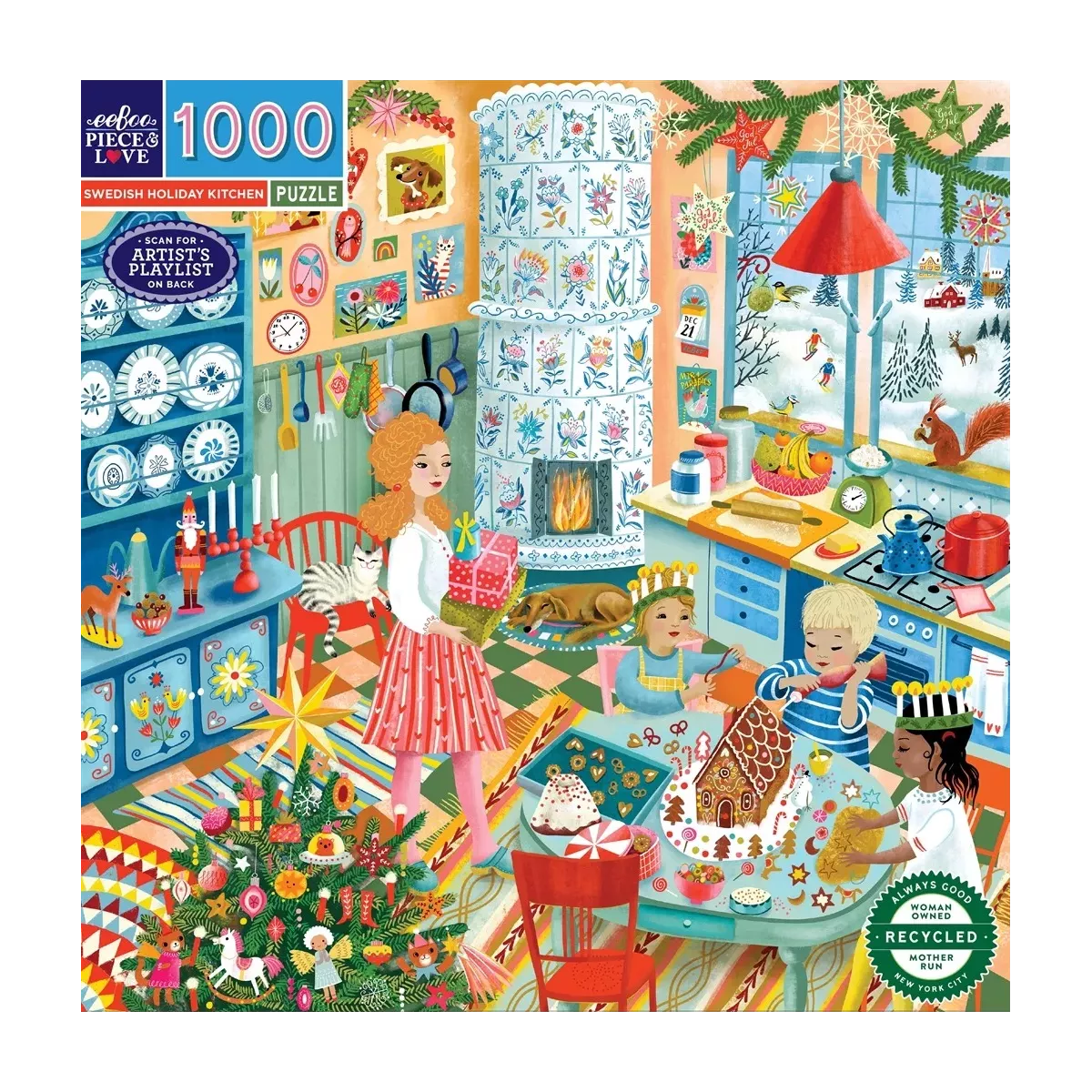 Puzzle Swedish Holiday Kitchen - 1000 pièces - Eeboo - Ludum.fr