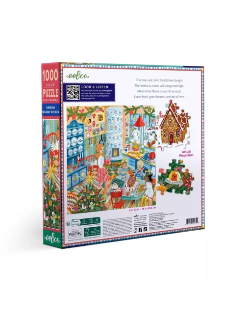 Puzzle Swedish Holiday Kitchen - 1000 pièces - Eeboo - Ludum.fr
