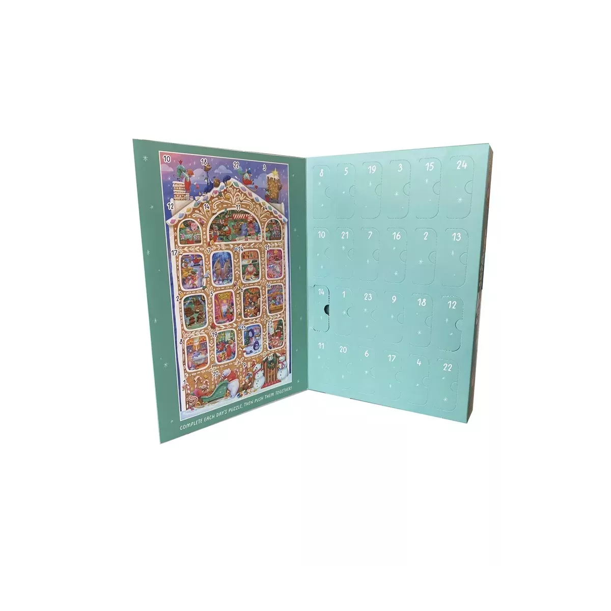 Puzzle Calendrier de l'Avent - Peek Into Santa's Workshop - 24 x 20 pièces - Professor Puzzle - Ludum.fr