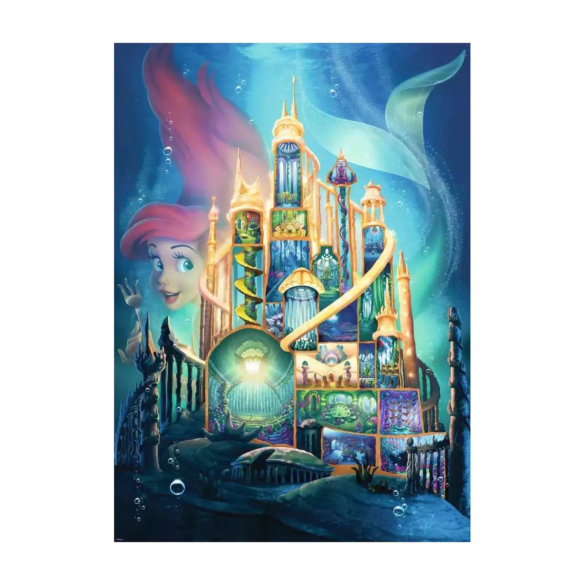 Puzzle Disney : Ariel - Collection Château Disney Princesses - 1000 pièces 