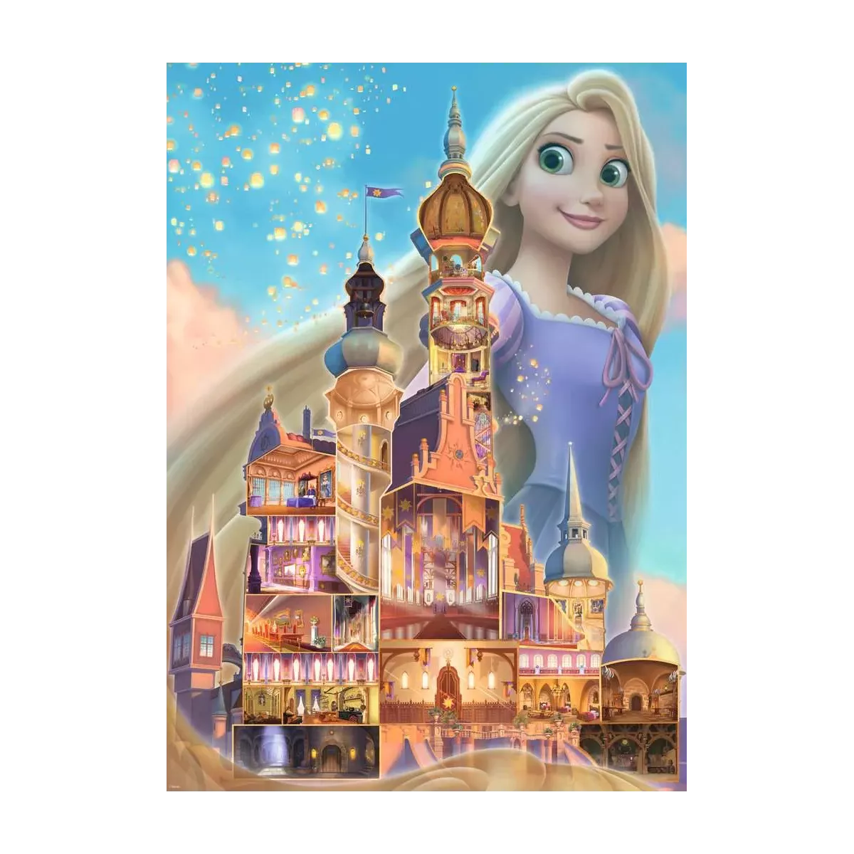 Puzzle Disney : Raiponce - Collection Château Disney Princesses - 1000 pièces 