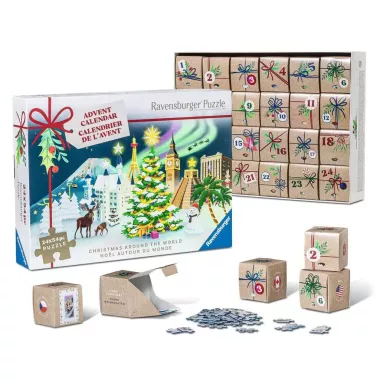 Puzzle Calendrier de l'avent 2025 Ravensburger - Noël autour du Monde