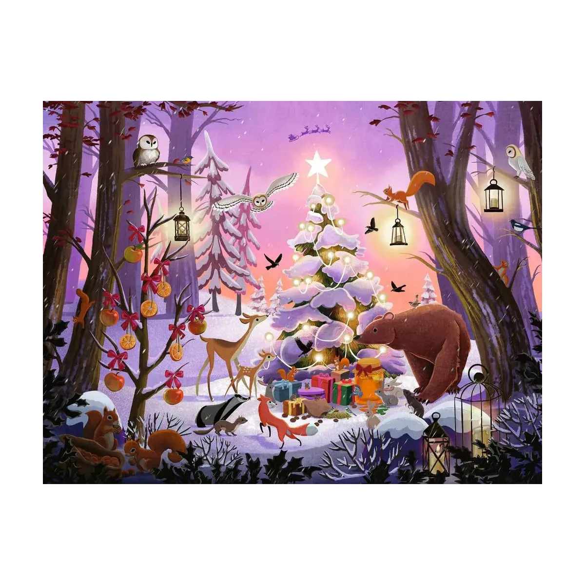 Puzzle Nuit de Noël enchantée - 2000 pièces 