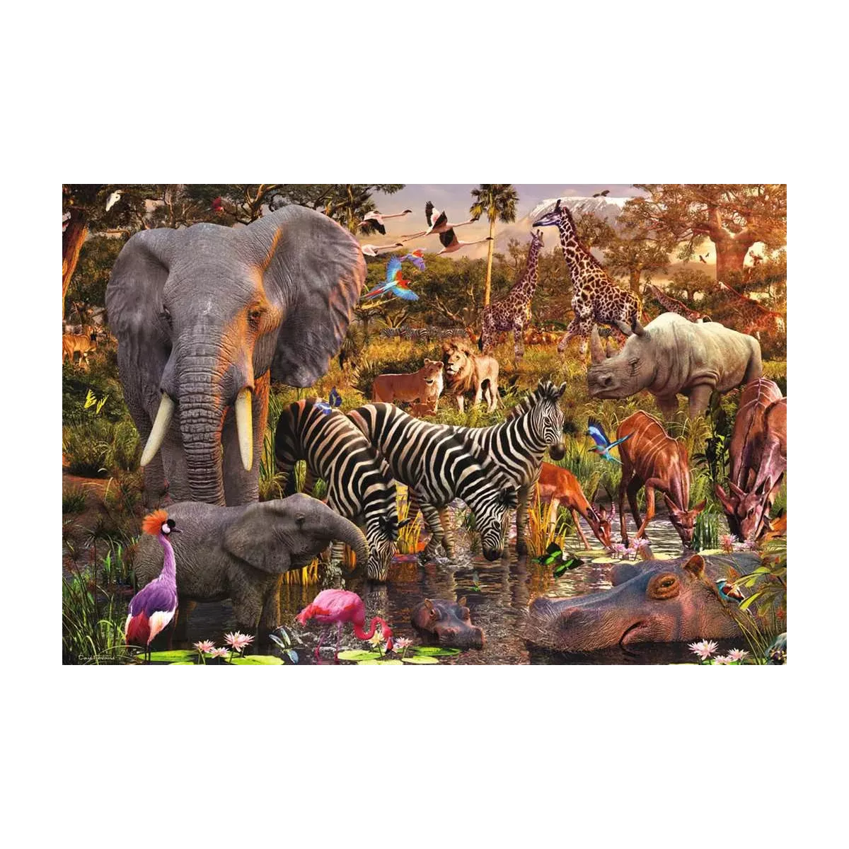 Puzzle Animaux du Continent Africain - 3000 pièces 