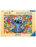 Puzzle Disney : Stitch en fleurs - 3000 pièces 