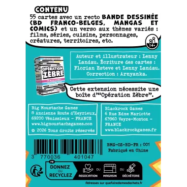 Opération Zèbre : BD - Extension