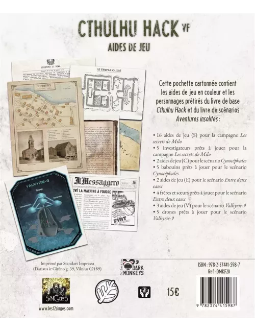 Cthulhu Hack : Aides de jeu 