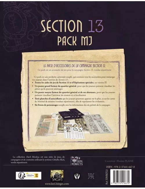 Cthulhu Hack : Section 13 - Pack MJ 