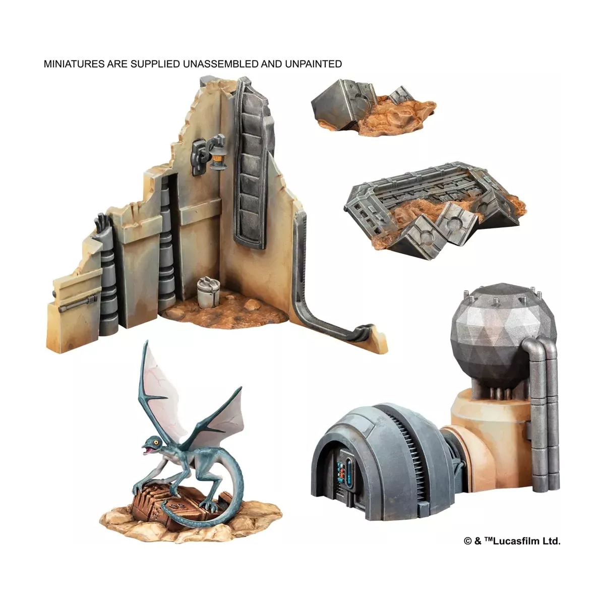 Star Wars : Légion - Galactic Battlefield Terrain Starter Set - Extension Terrain 