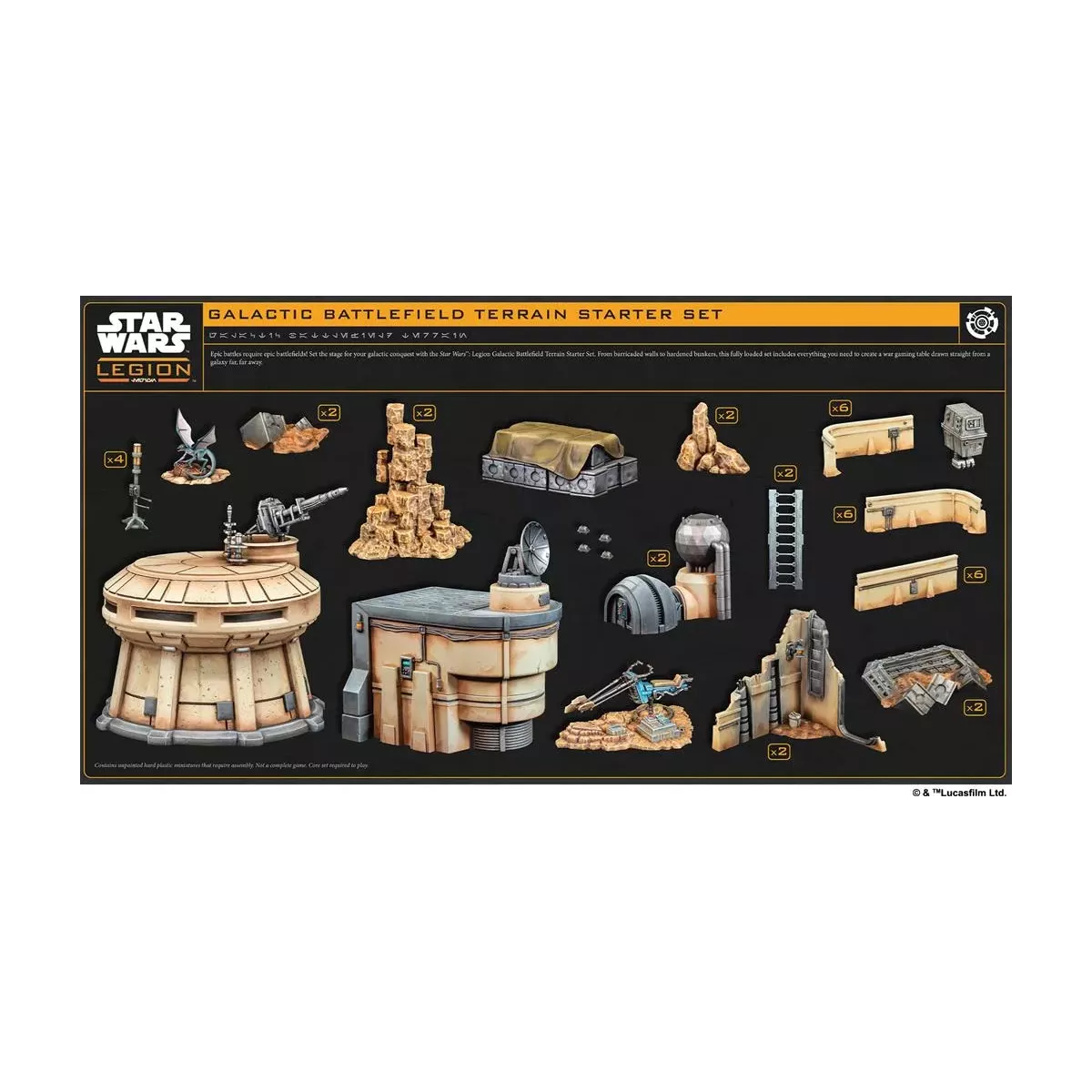 Star Wars : Légion - Galactic Battlefield Terrain Starter Set - Extension Terrain 