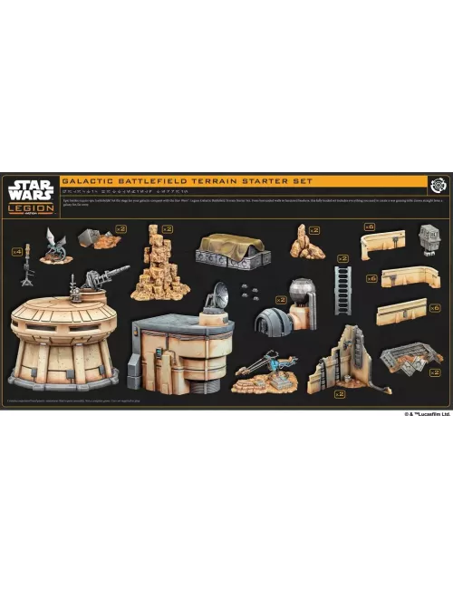 Star Wars : Légion - Galactic Battlefield Terrain Starter Set - Extension Terrain 