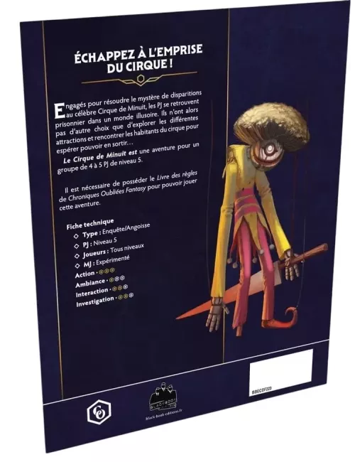Chroniques Oubliées Fantasy 2ème Édition : Le Cirque de Minuit 