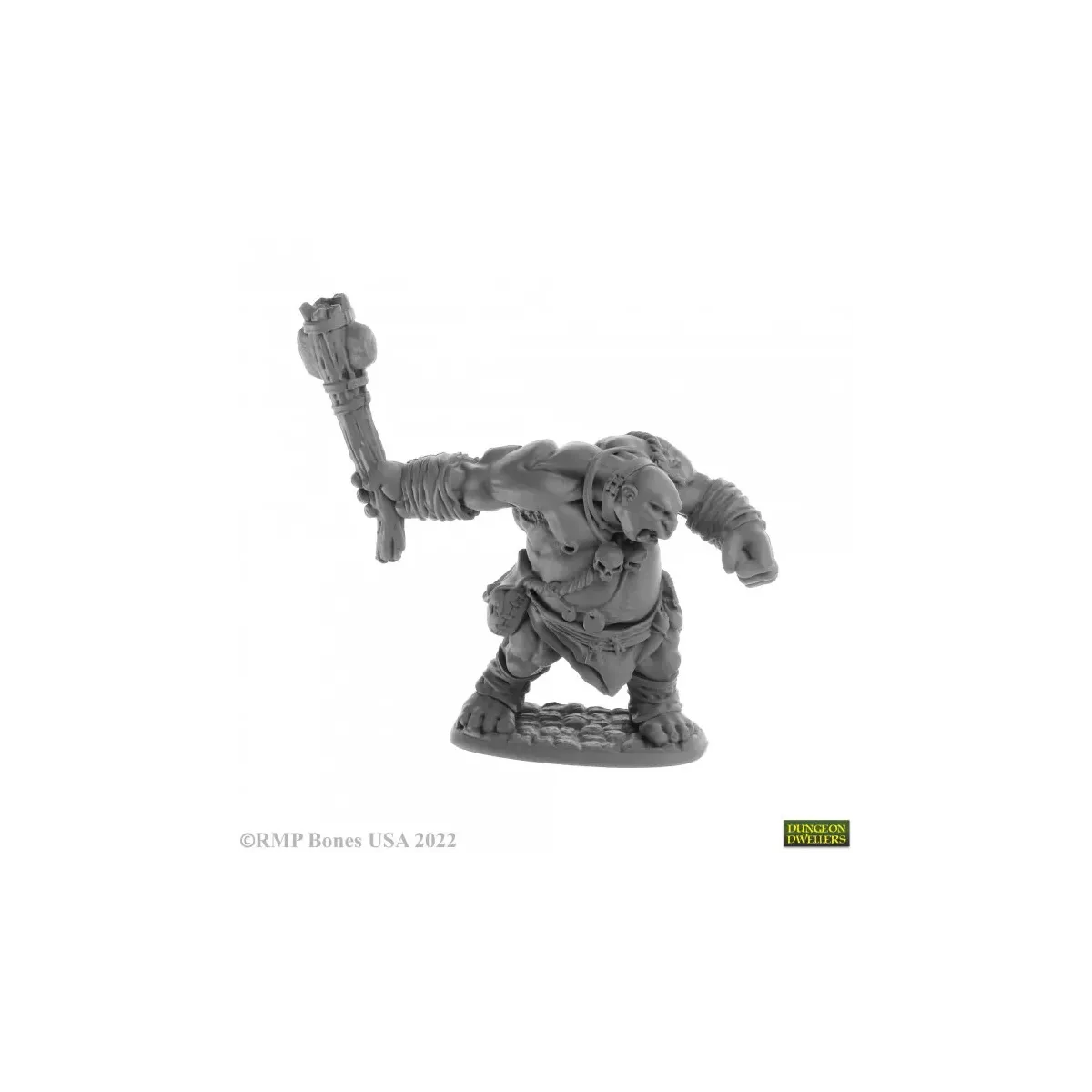 Ogre Clubber, Ogre Fighter - Figurine Créatures Reaper Miniatures 