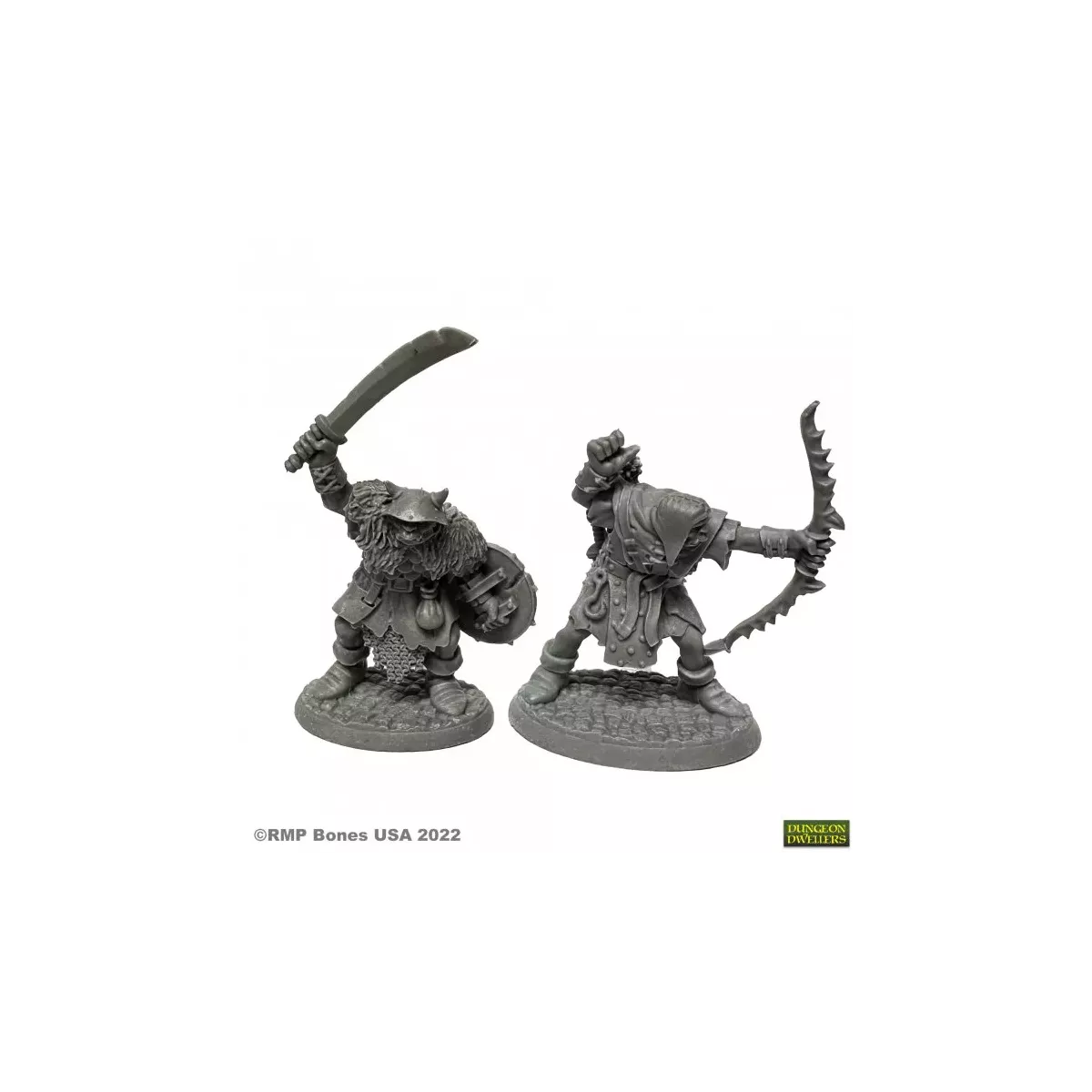 Orcs Of The Ragged Wound Leaders - Figurine Créatures Reaper Miniatures 