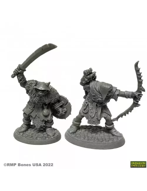 Orcs Of The Ragged Wound Leaders - Figurine Créatures Reaper Miniatures 