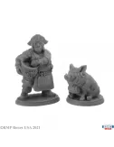 Stumpy Dan Mcginty And Grog Hog - Figurine Villageois / Townsfolk Reaper Miniatures 