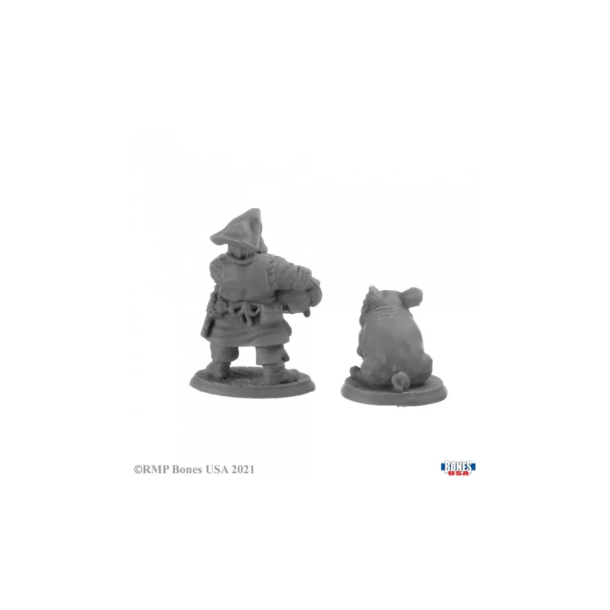 Stumpy Dan Mcginty And Grog Hog - Figurine Villageois / Townsfolk Reaper Miniatures 