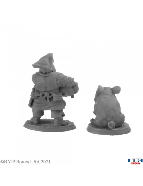 Stumpy Dan Mcginty And Grog Hog - Figurine Villageois / Townsfolk Reaper Miniatures 