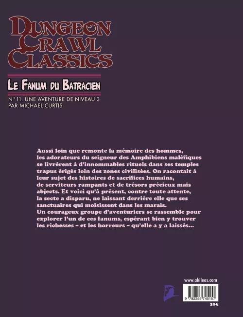 Dungeon Crawl Classics - Numéro 11 : La Fanum du Batracien