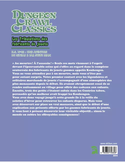 Dungeon Crawl Classics - Hors-Série Numéro 2 : Les Tribulations des Fabricants de Jouets 