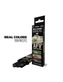 Real Colors Markers Set : Late German AFV Camo Colors - AK Interactive 
