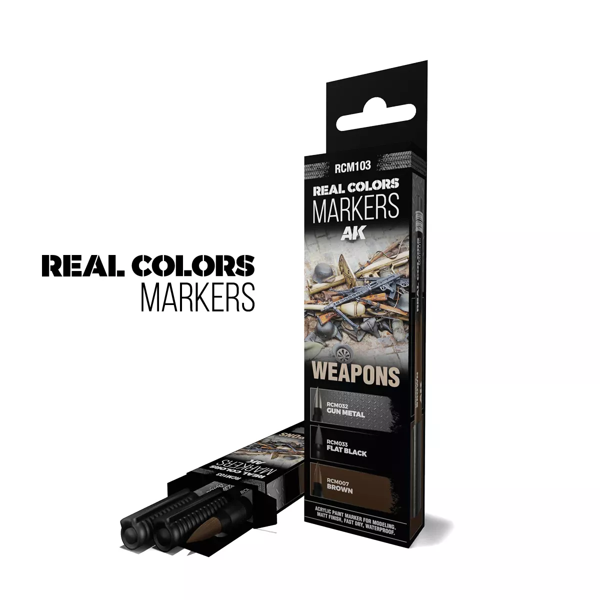 Real Colors Markers Set : Weapons - AK Interactive 