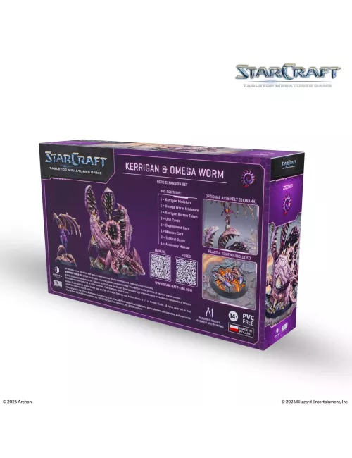 StarCraft - Tabletop Miniatures Game - Kerrigan & Omega Worm - Zerg Hero Expansion Set - Version Anglaise 
