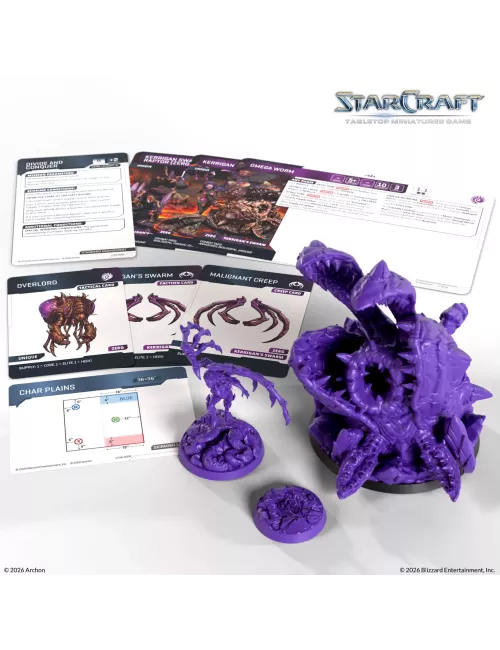 StarCraft - Tabletop Miniatures Game - Kerrigan & Omega Worm - Zerg Hero Expansion Set - Version Anglaise 