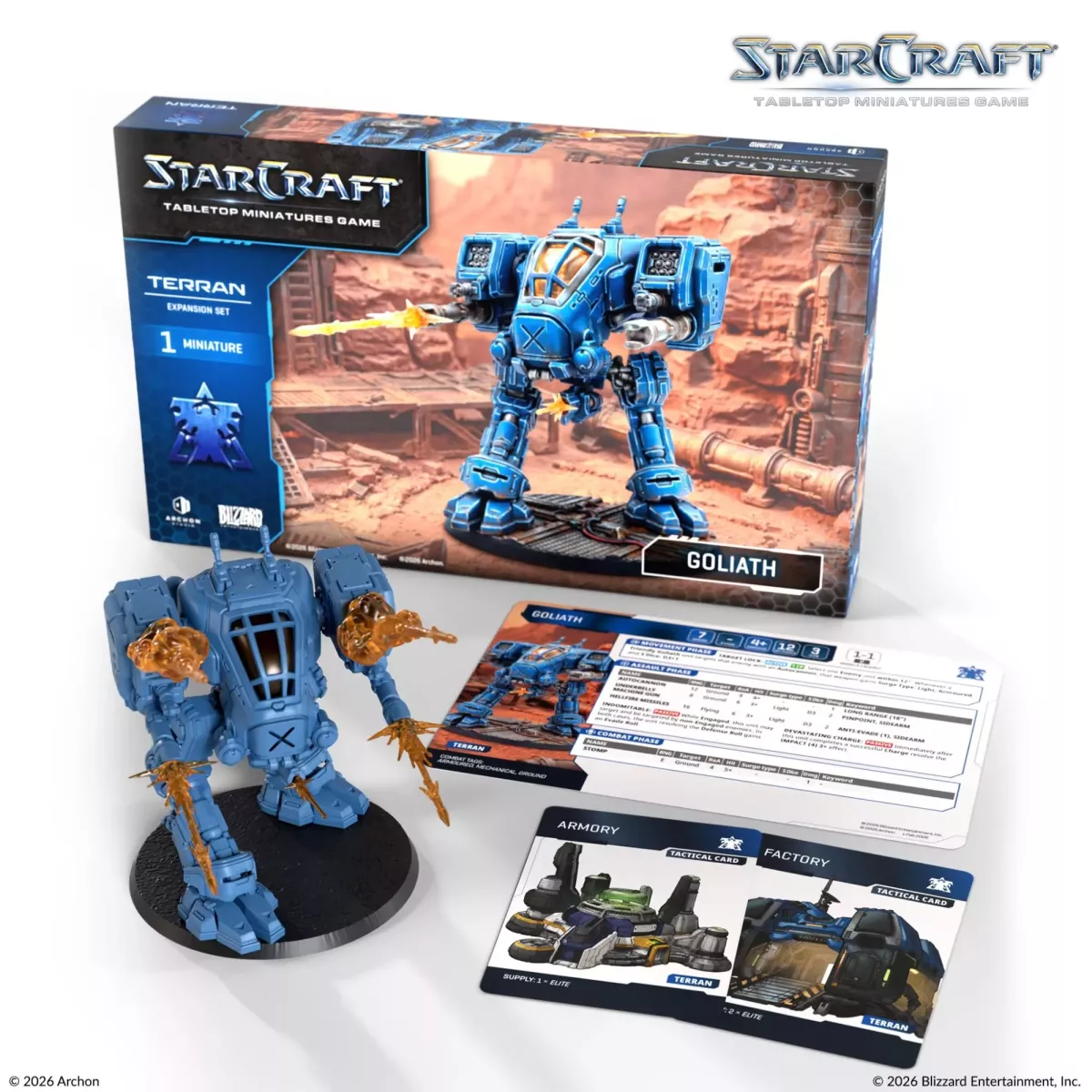 StarCraft - Tabletop Miniatures Game - Goliath - Terran Expansion Set - Version Anglaise 