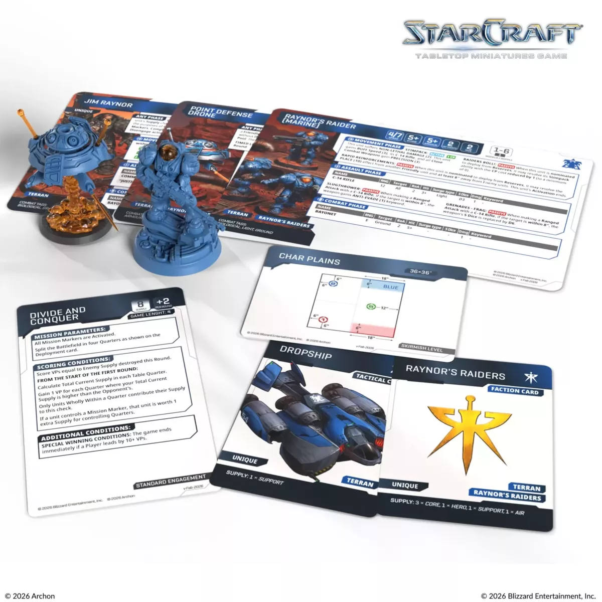 StarCraft - Tabletop Miniatures Game - Jim Raynos & Point Defense Drone - Terran Hero Expansion Set - Version Anglaise 