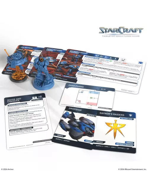 StarCraft - Tabletop Miniatures Game - Jim Raynos & Point Defense Drone - Terran Hero Expansion Set - Version Anglaise 