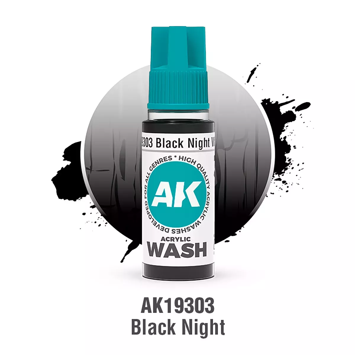 Acrylic Washes 18ml AK InteractiveAcrylic Washes 18ml AK Interactive:Black Night AK19303Peinture{image_id}