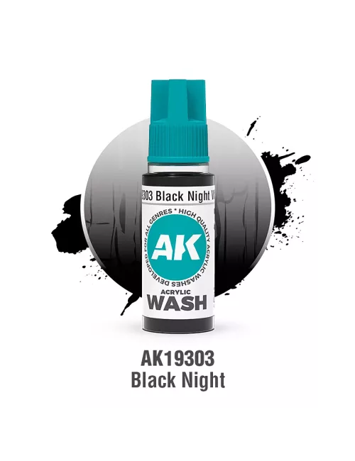 Acrylic Washes 18ml AK InteractiveAcrylic Washes 18ml AK Interactive:Black Night AK19303Peinture{image_id}