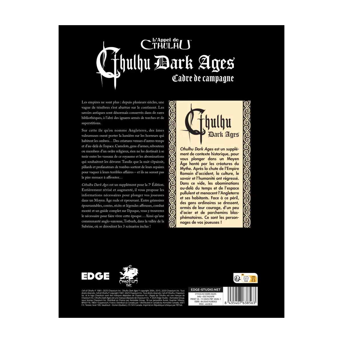 L'Appel de Cthulhu : Cthulhu Dark Ages 