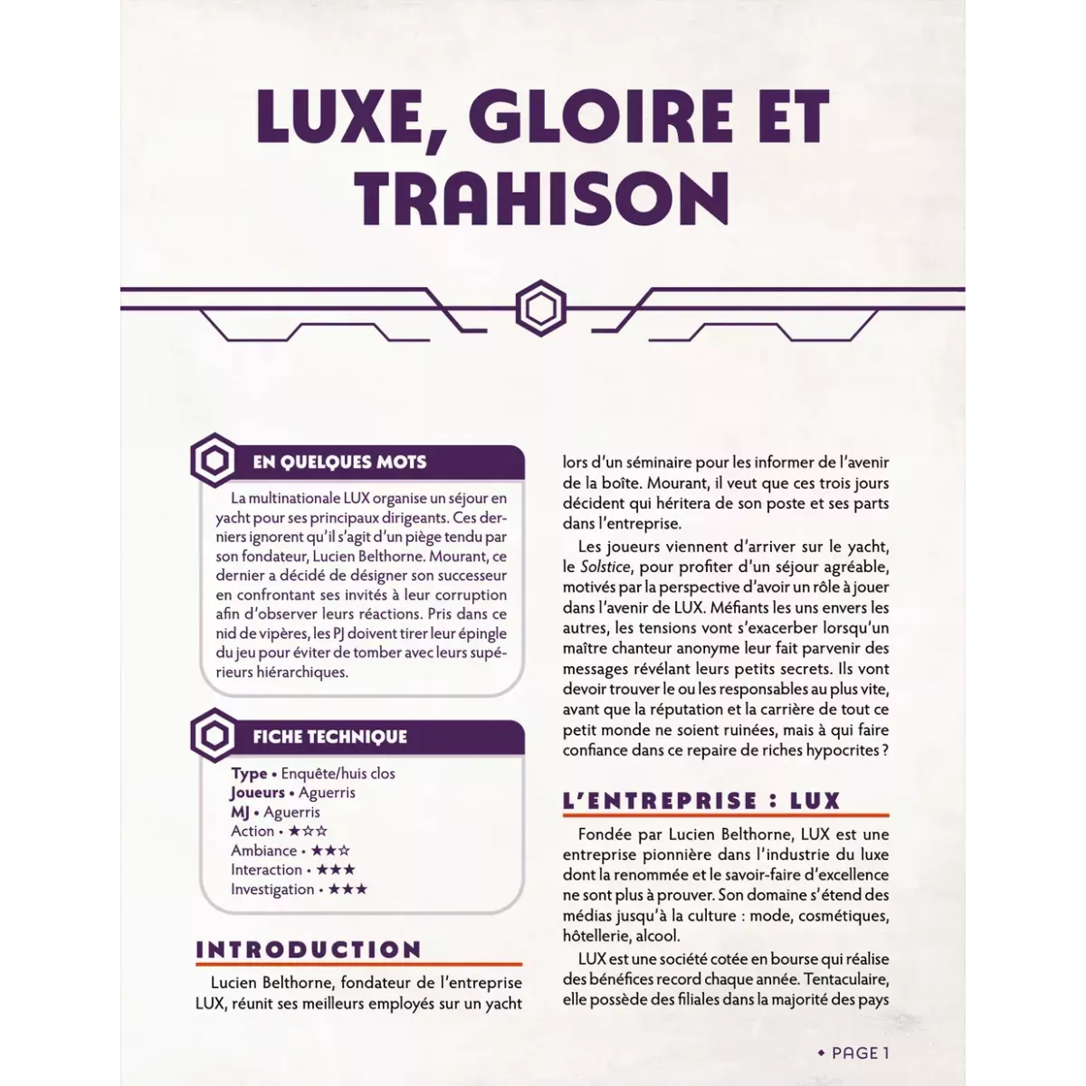 Chroniques Oubliées Contemporain 2ème Édition : Luxe, Gloire et Trahison 