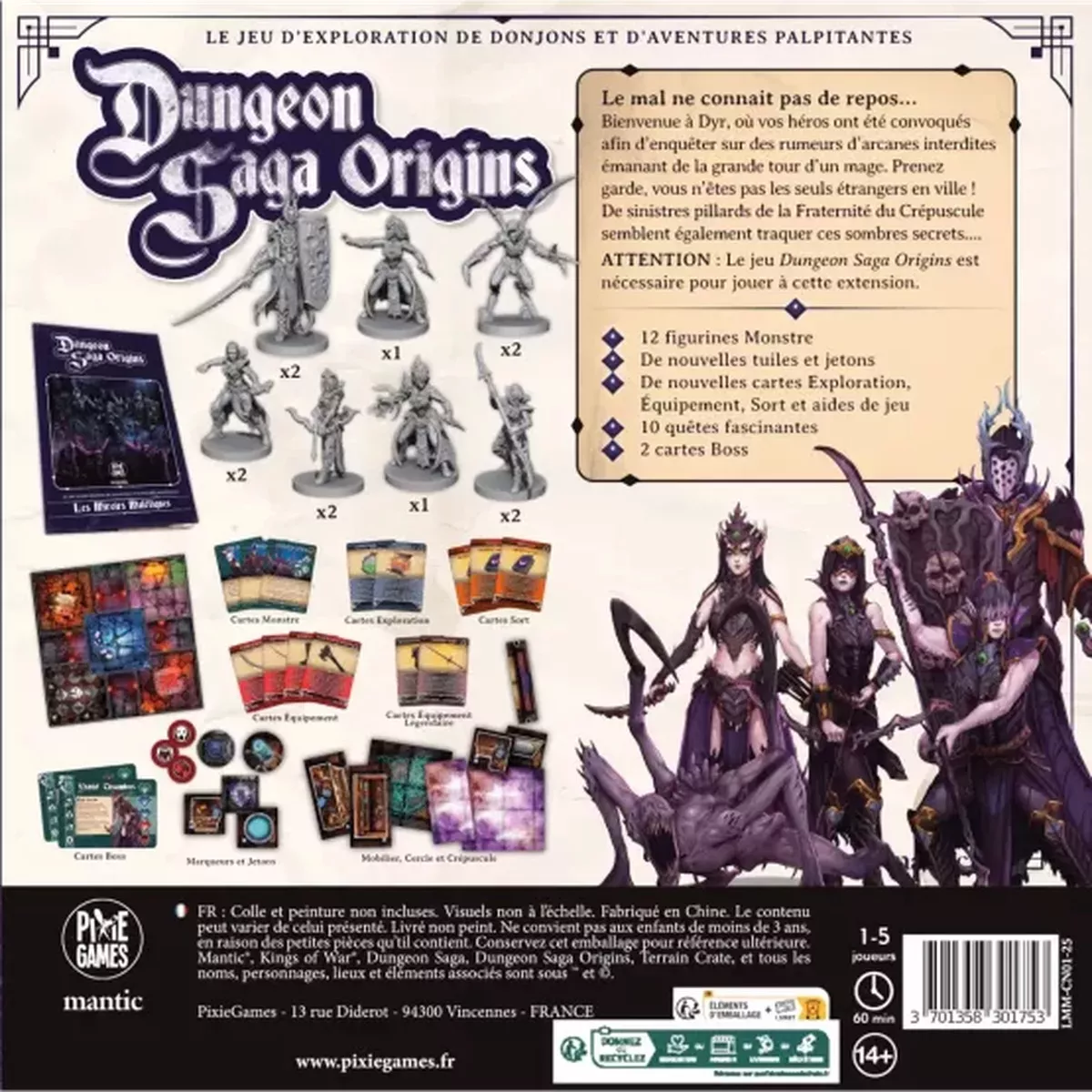 Dungeon Saga Origins : Les Miroirs Maléfiques - Extension Chapitre 4 - Ludum.fr